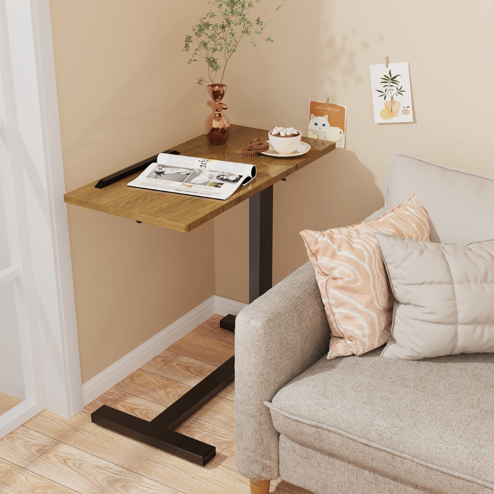 Adjustable Overbed Table with Wheels