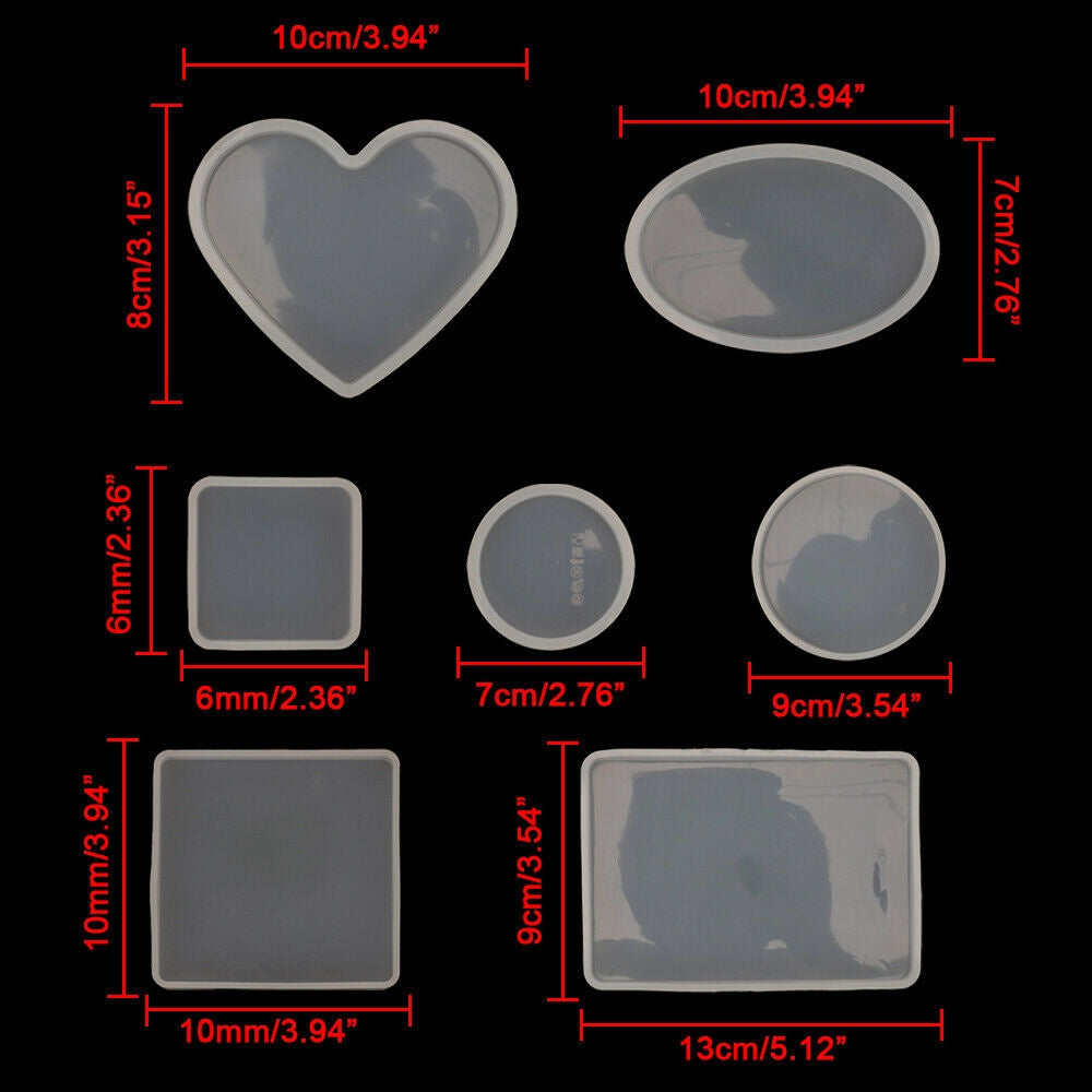Round Silicone Coaster Mold Kit for DIY Resin Crafts