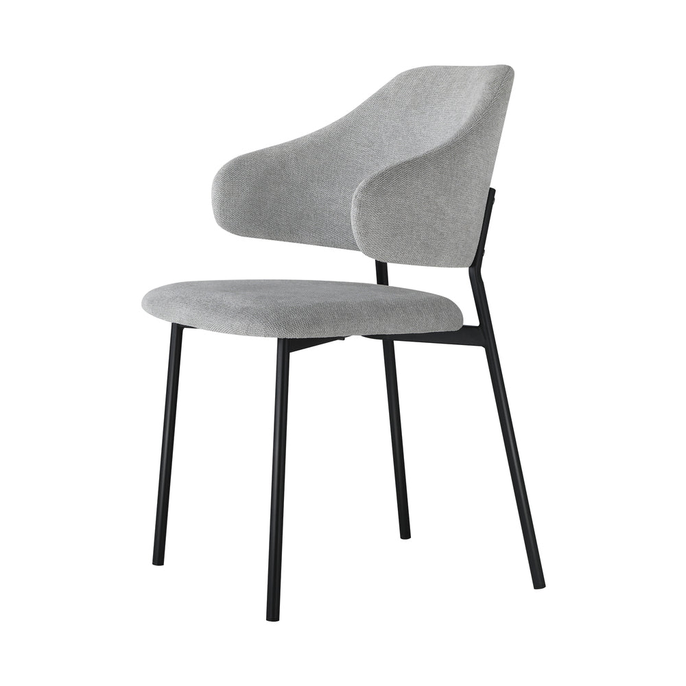 4pcs Dining Chairs Tub Fabric Grey