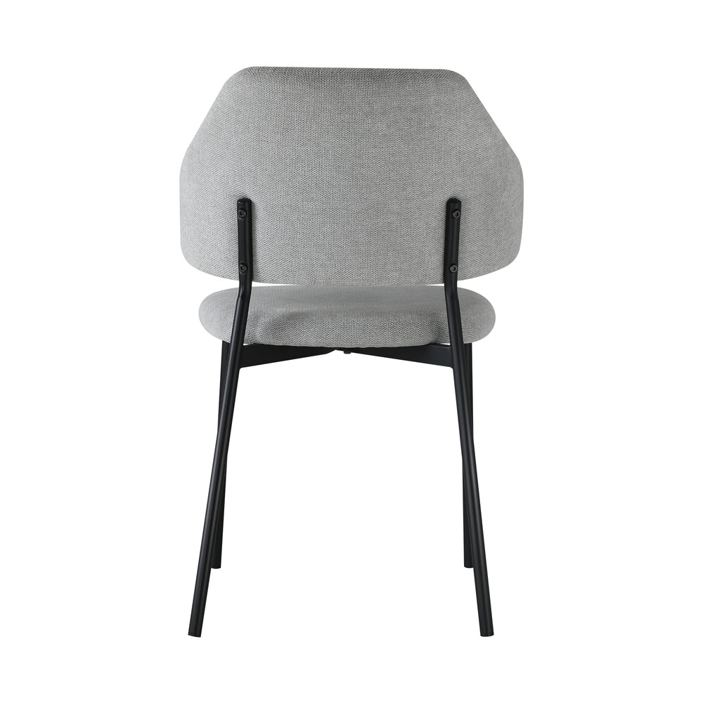 4pcs Dining Chairs Tub Fabric Grey