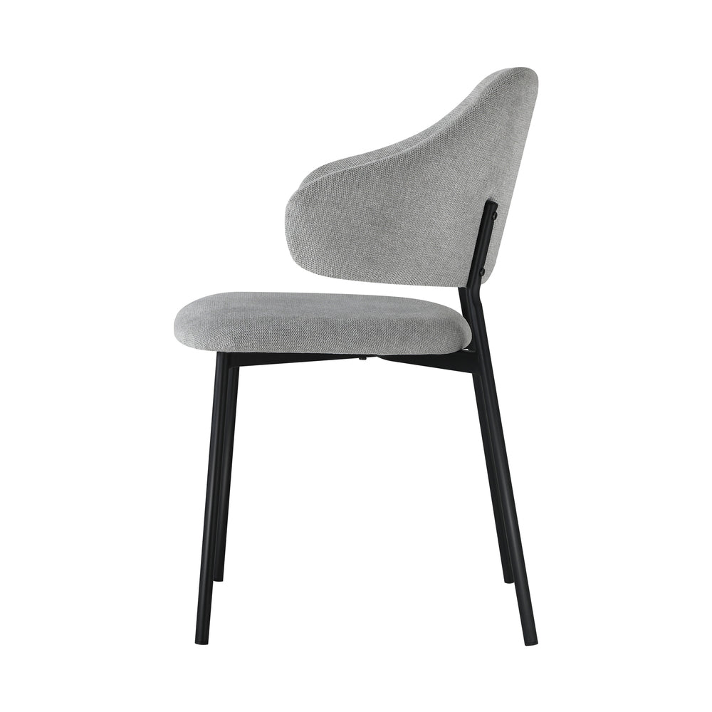 4pcs Dining Chairs Tub Fabric Grey