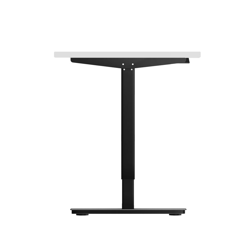 Electric Standing Desk Single Motor 150cm Black and White