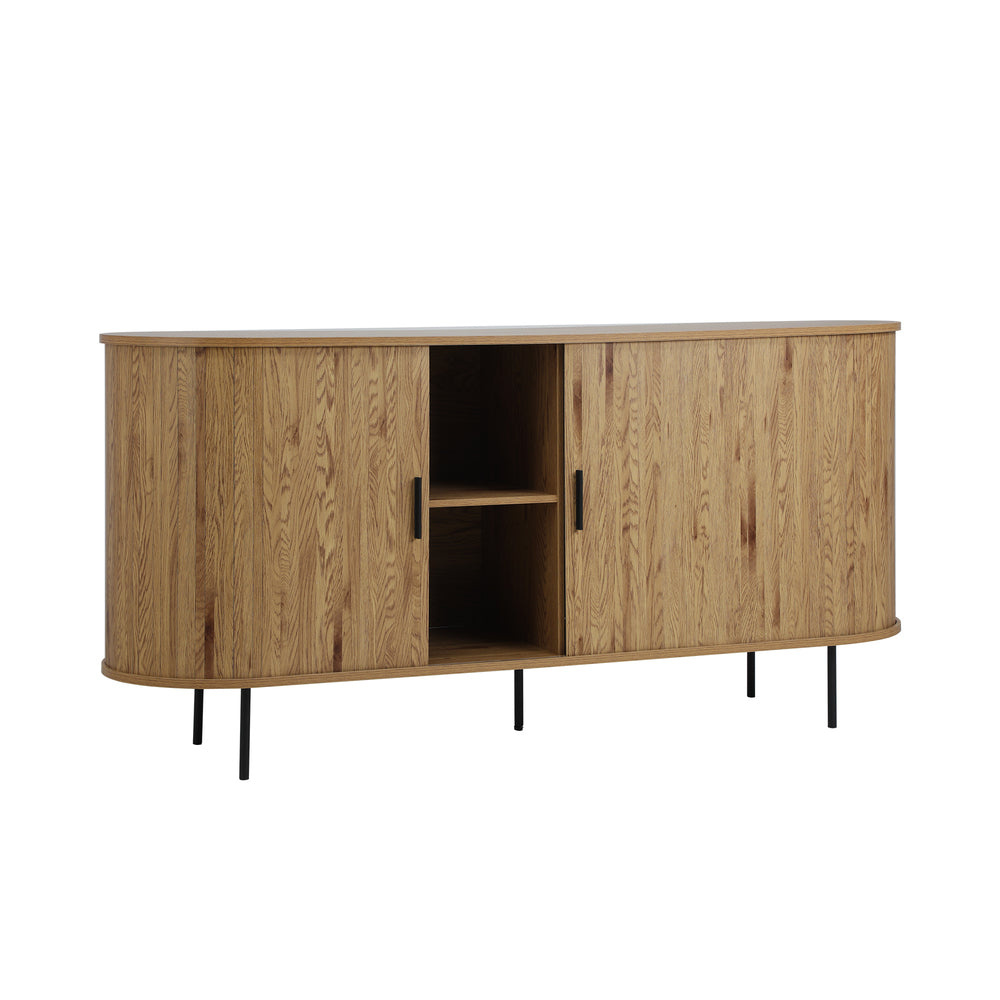 Natural Buffet Sideboard Pantry Cabinet with Sliding Doors