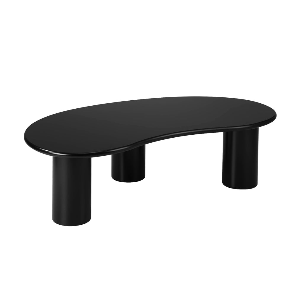 Black Irregular Coffee Table Café Desk