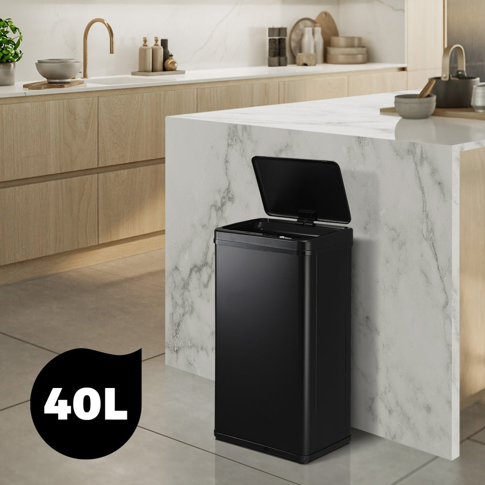 Black Automatic 40L Motion Sensor Bin