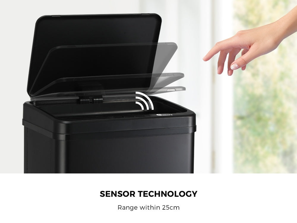 Black Automatic 40L Motion Sensor Bin