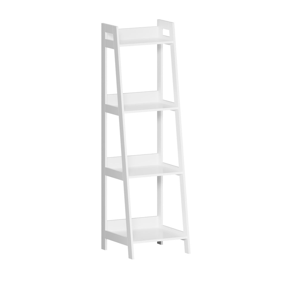 White 4 Tier Corner Ladder Display Shelves