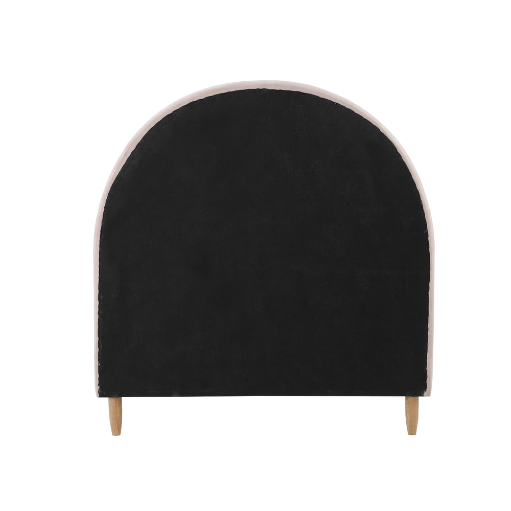 Single Size Pink Velvet Kids Bed Frame