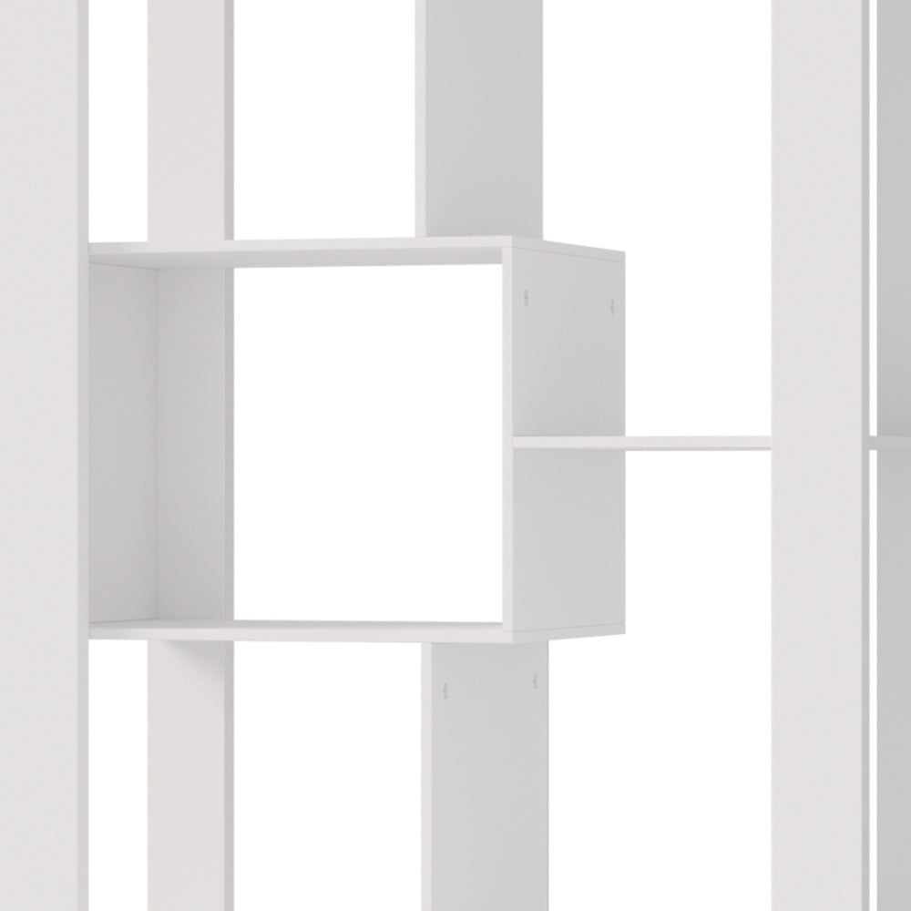 White Open Multi-Tier Display Shelf