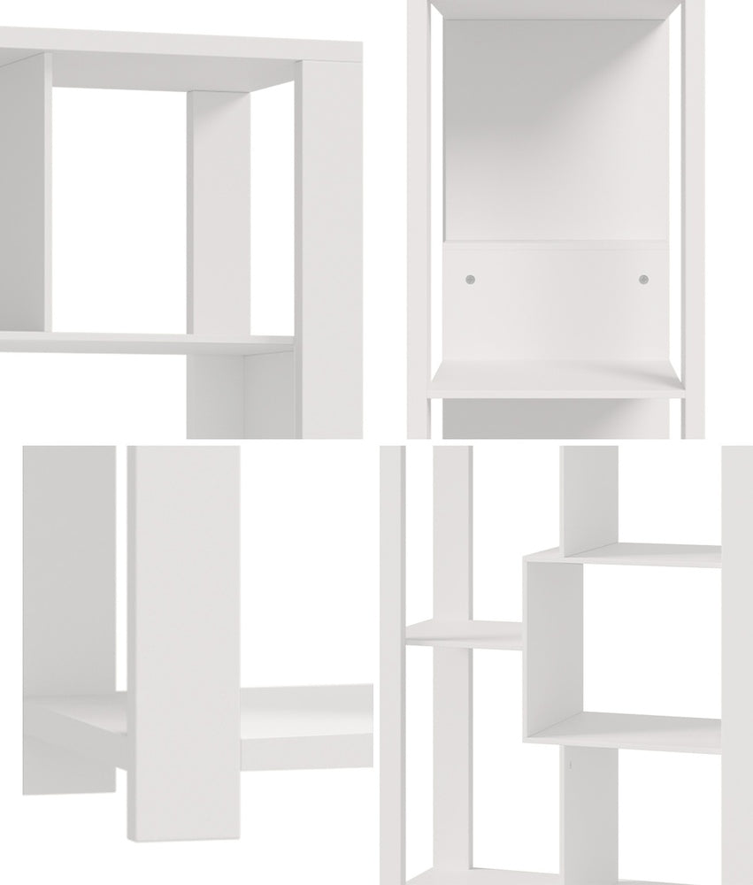 White Open Multi-Tier Display Shelf
