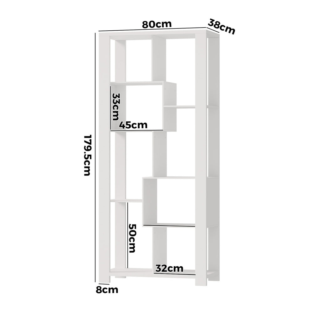 White Open Multi-Tier Display Shelf