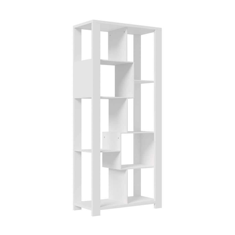 White Open Multi-Tier Display Shelf