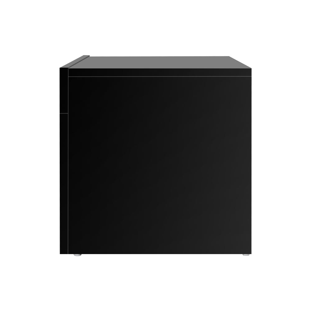 Black Gloss TV Stand Cabinet Entertainment Unit with RGB LED