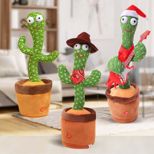 Rechargeable Dancer Cactus Glowing Dancing Electronic Plush Toy