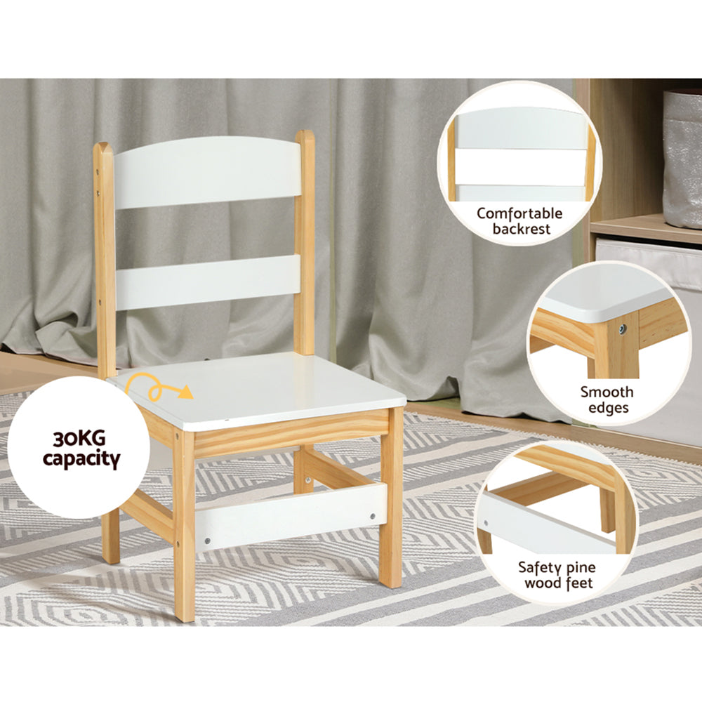 Keezi 2PCS Kids Table and Chairs Set Study & Storage Desk