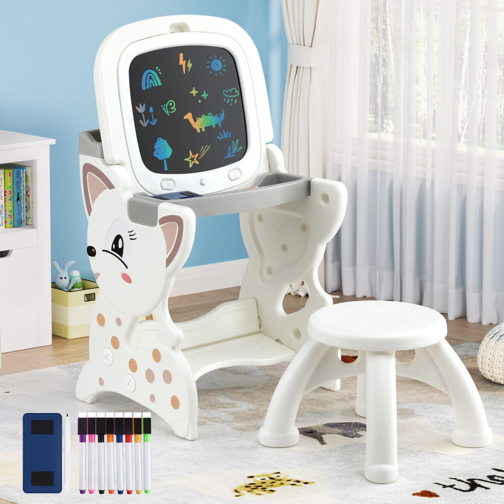 Keezi Kids Table and Chair Set with LCD Writing Tablet