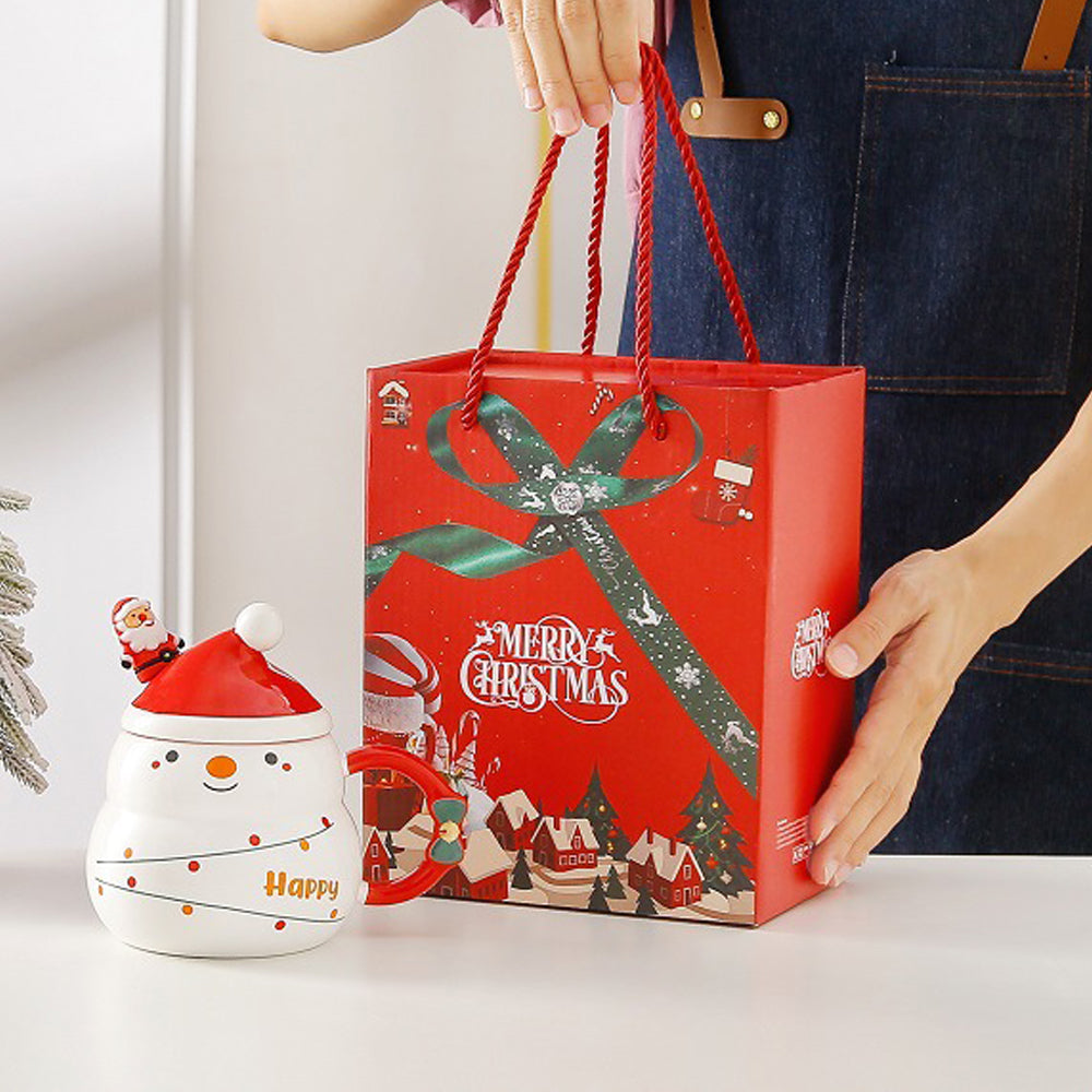 Christmas Ceramic Santa Mug Set