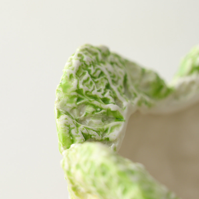 Light Green Ceramic Cabbage Brush Holder