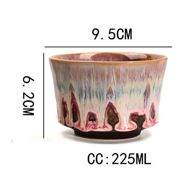 Pink Kiln Glazed Coffee Latte Art Cup