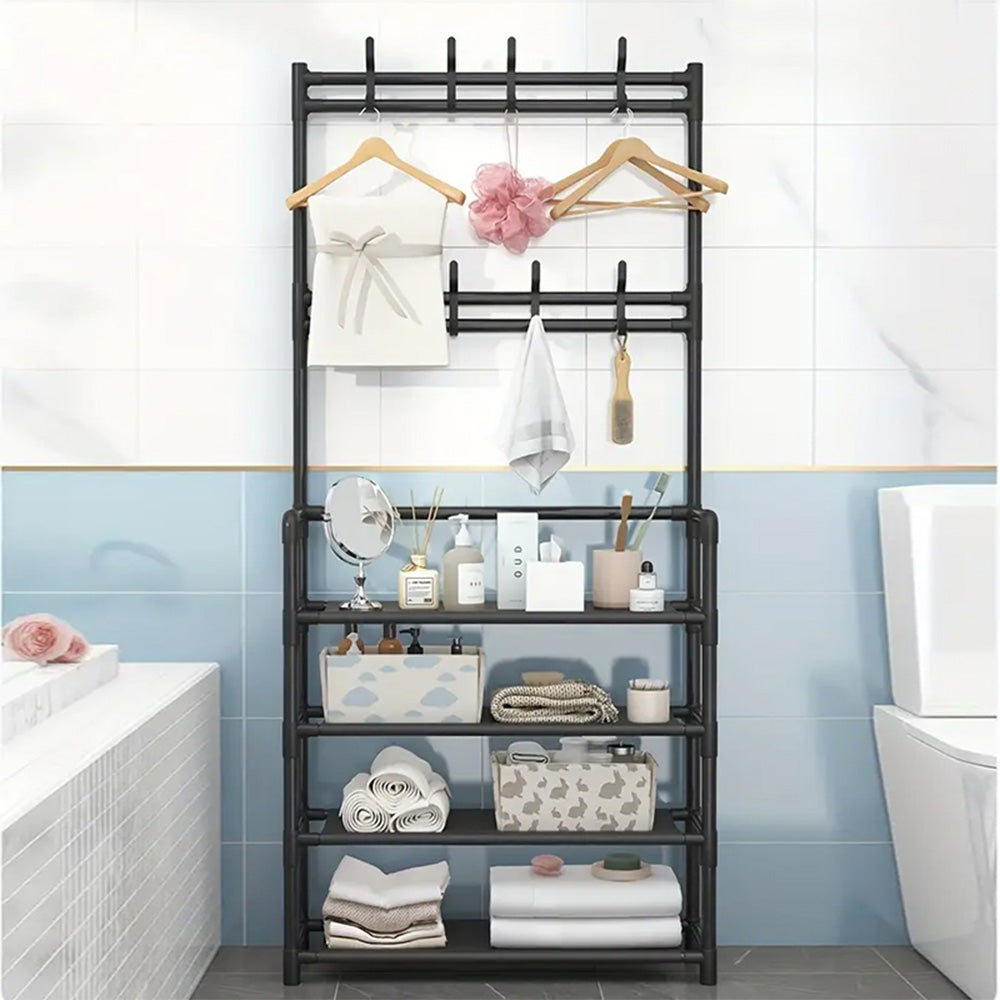 STORFEX 4-Tier 3-in-1 Coat Hanger and Shoe Rack - Organize Your Entryway with Style
