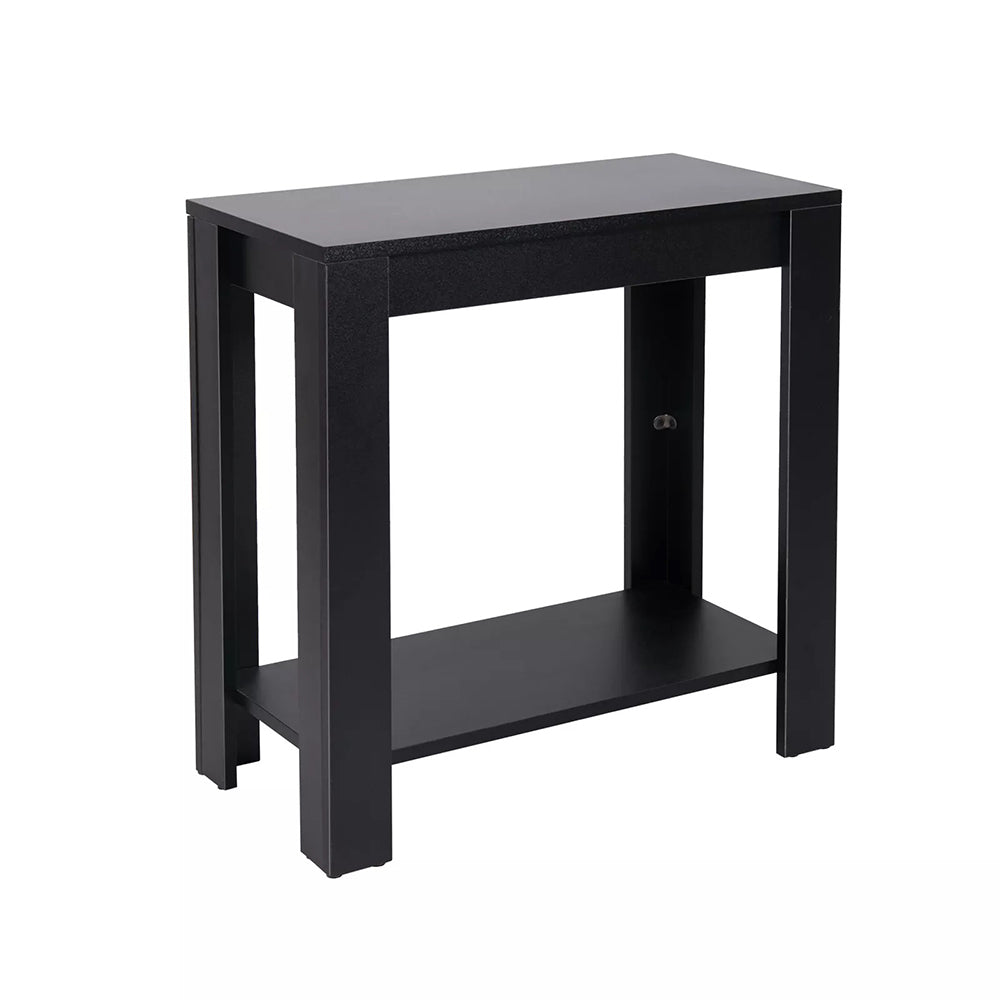 Narrow Sofa Side Table with 2-Tier Open Storage Spaces