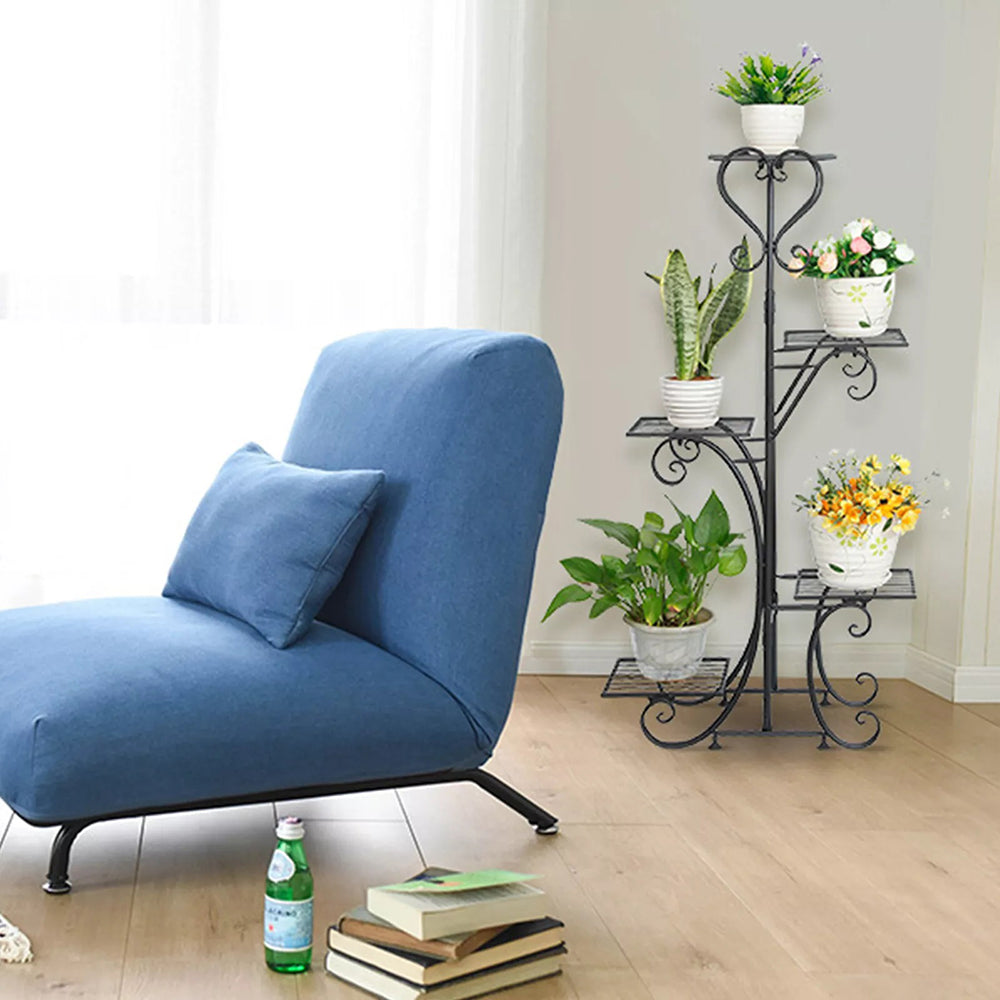 5 Tier Metal Plant Stand Shelf Anti Rust Iron Garden Flower Pot