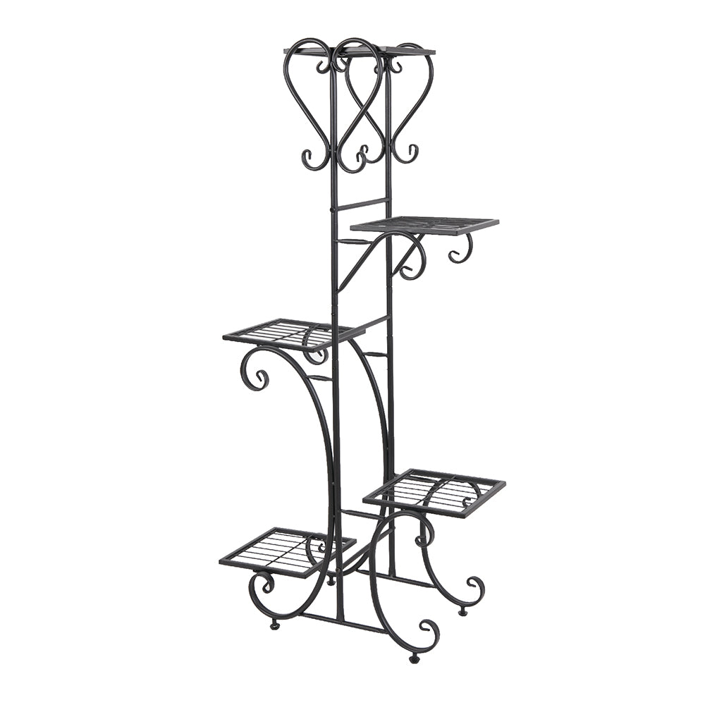 5 Tier Metal Plant Stand Shelf Anti Rust Iron Garden Flower Pot