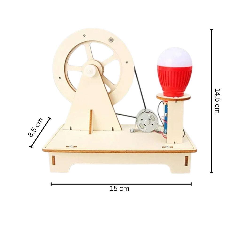 Hand Cranked DIY Generator Kit for Students and Kids