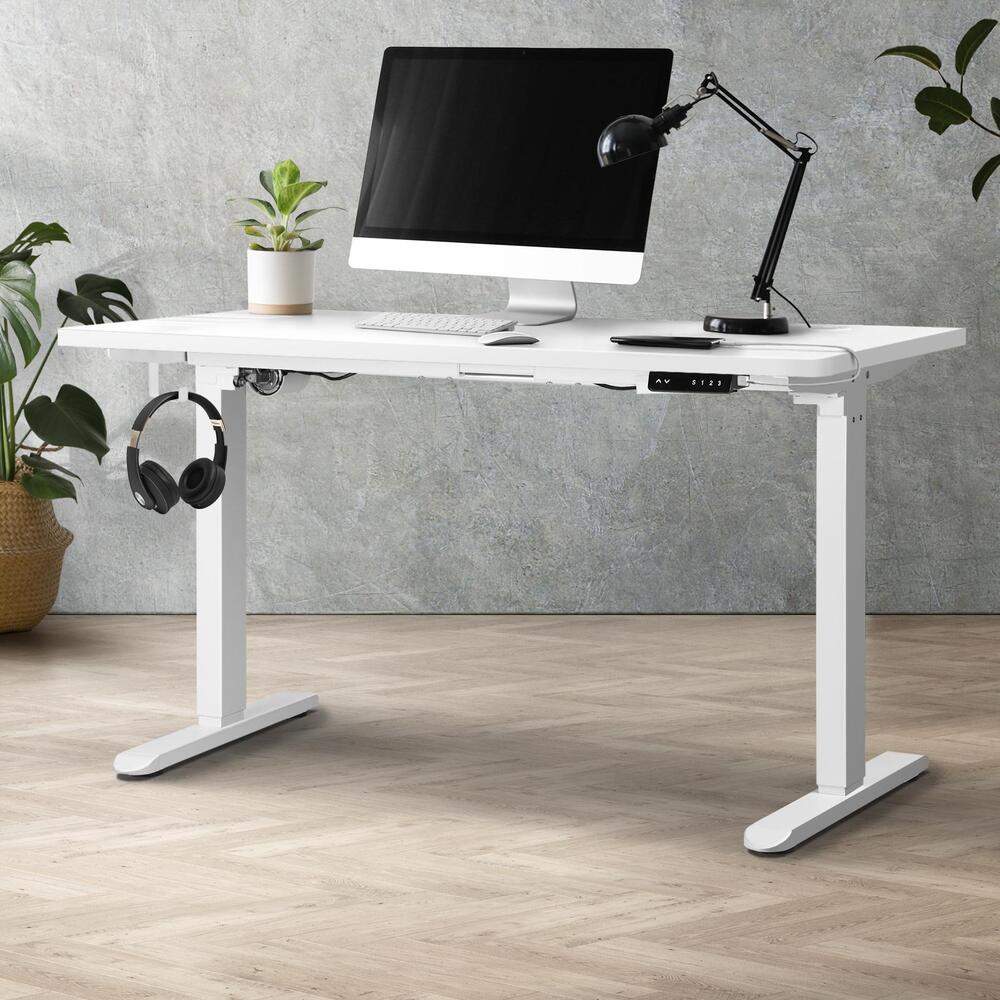 Adjustable Motorized Standing Desk 150cm White