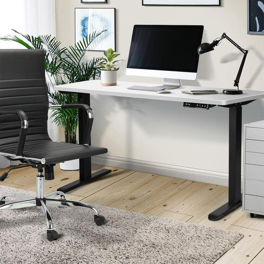 Adjustable Standing Desk Dual Motor 150cm Black and White