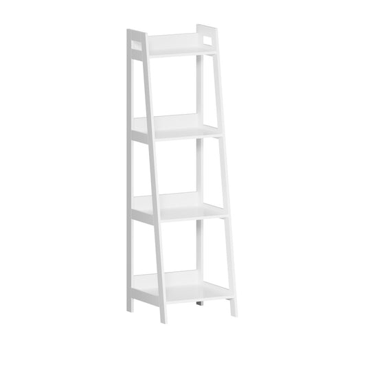 White 4 Tier Corner Ladder Display Shelves
