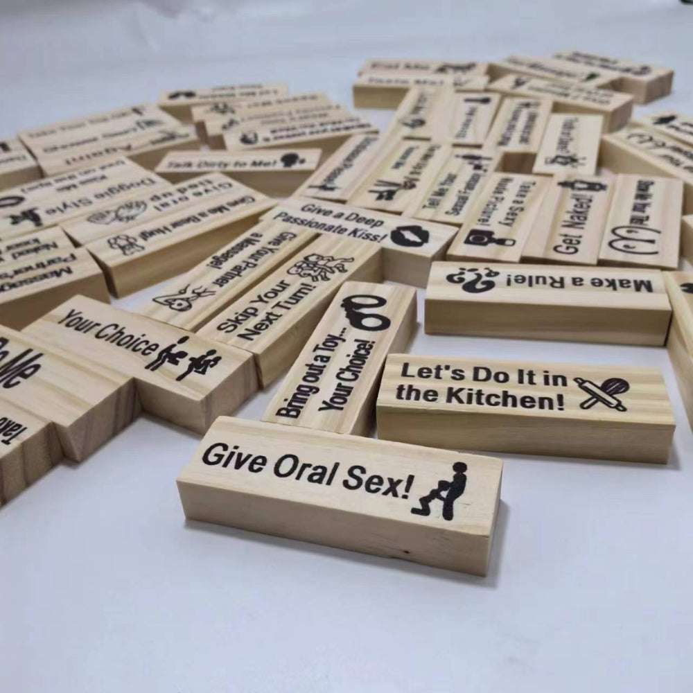 Valentine Tumbling Tower Stacking Blocks Game For Adults Couples Night Party