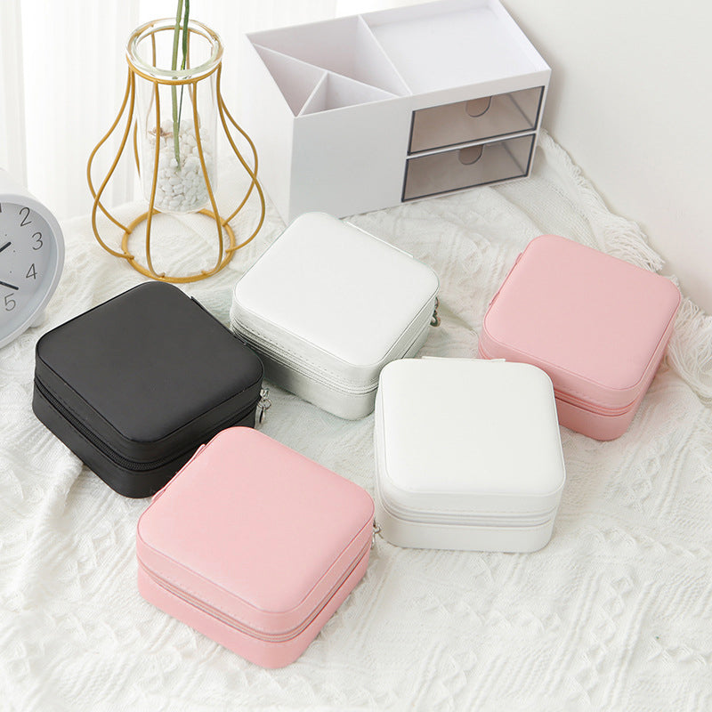 Single Layer Storage Box Ladies Travel Leather Jewelry Box