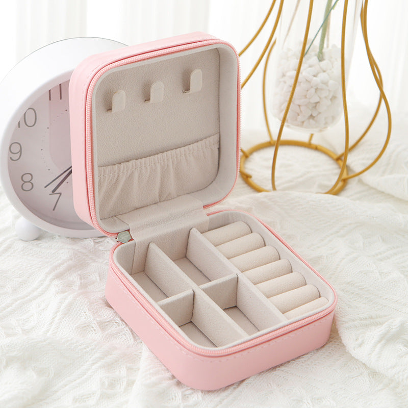 Single Layer Storage Box Ladies Travel Leather Jewelry Box