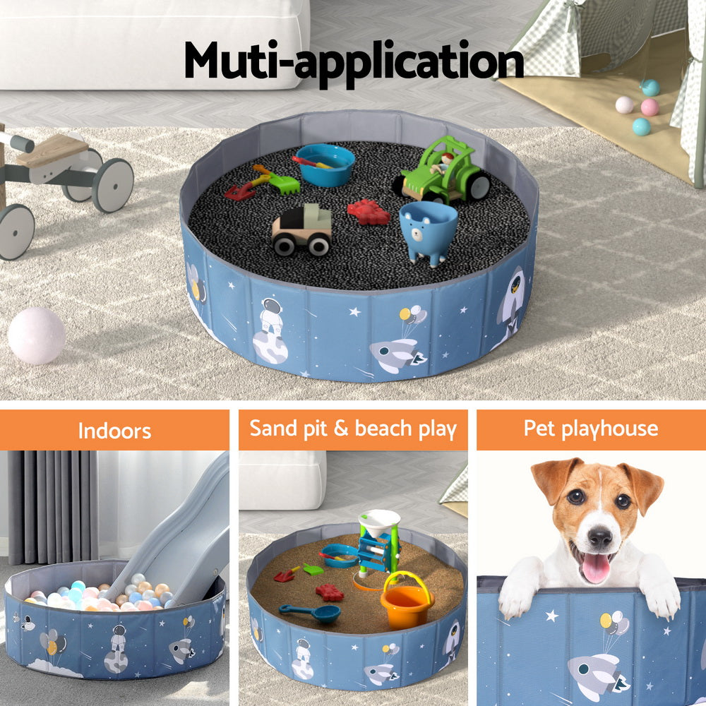 Keezi Foldable Kids Ball Pool Pit Storage Bag Blue