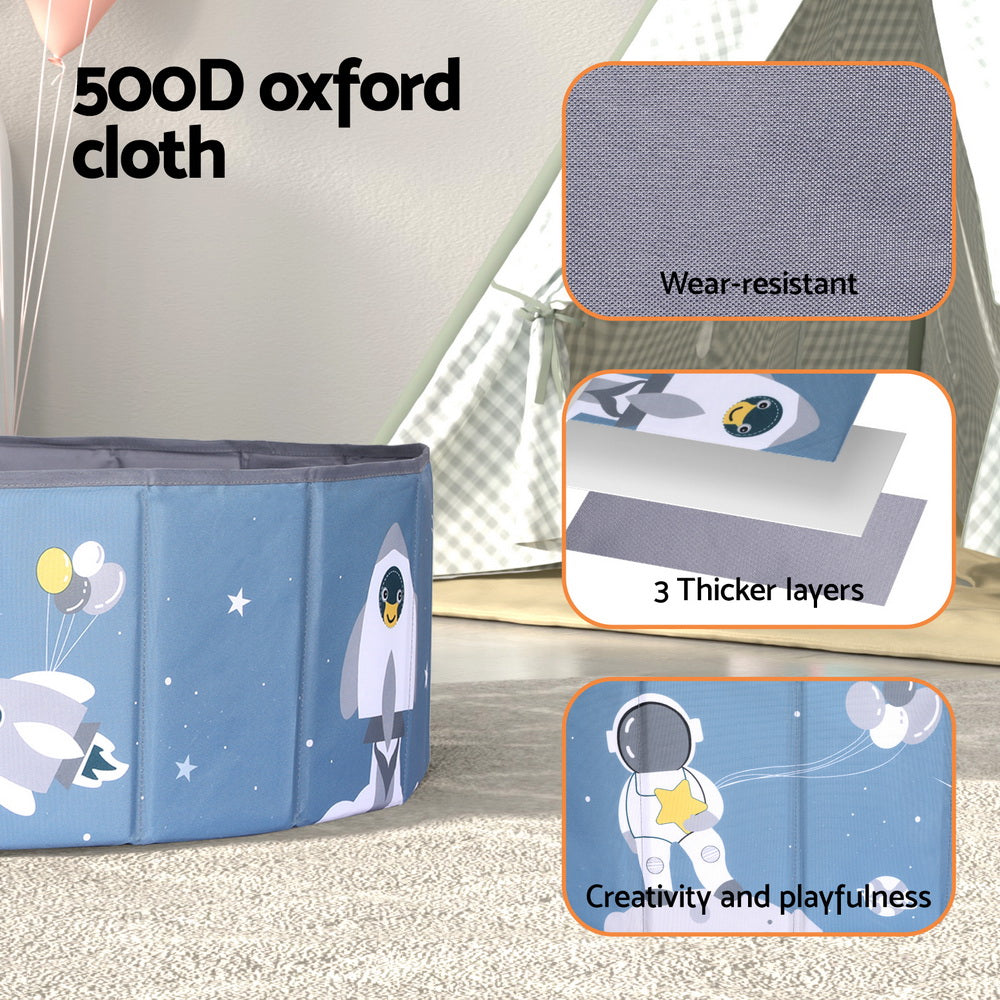 Keezi Foldable Kids Ball Pool Pit Storage Bag Blue