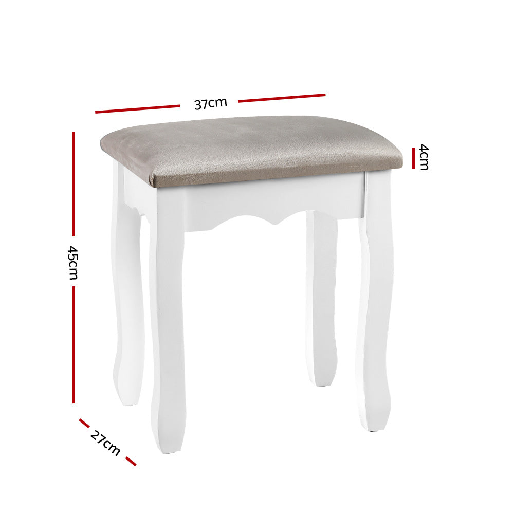 Velvet Grey Stool