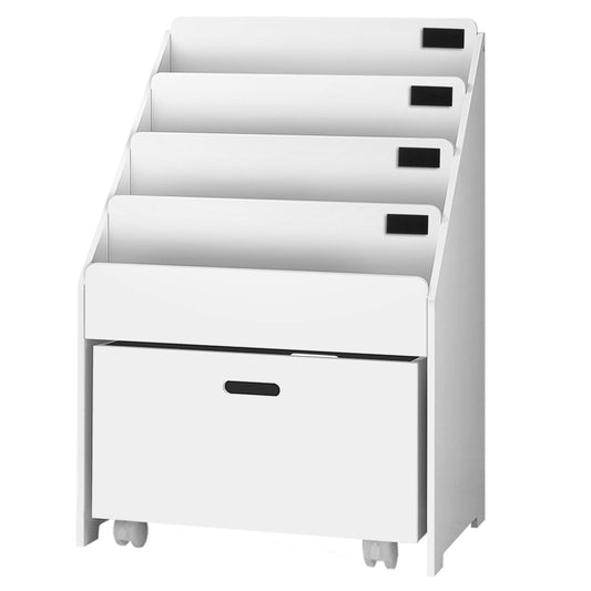 4 Tiers Bookshelf Storage w Drawers