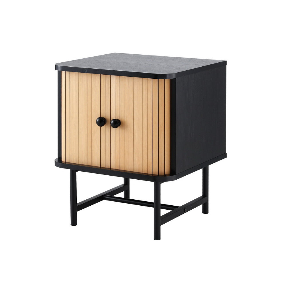 Artiss Bedside Table with Sliding Doors