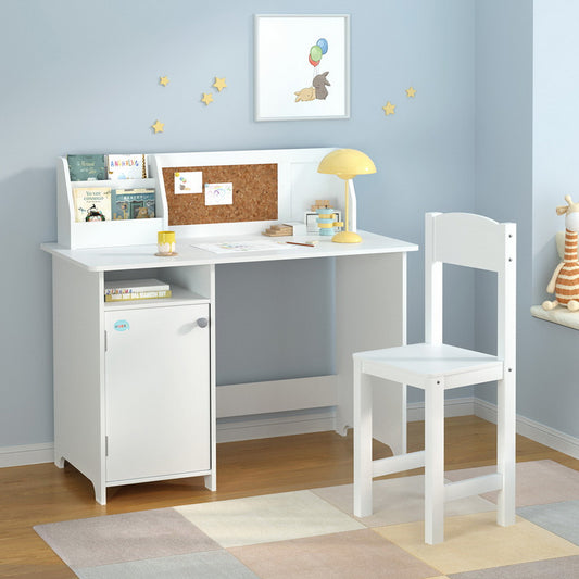 Keezi Kids Table and Chair with Cabinet Storage