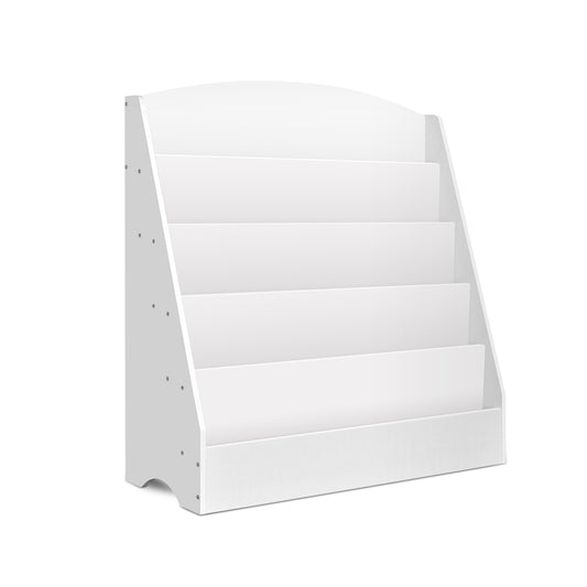 5 Tiers Bookcase White