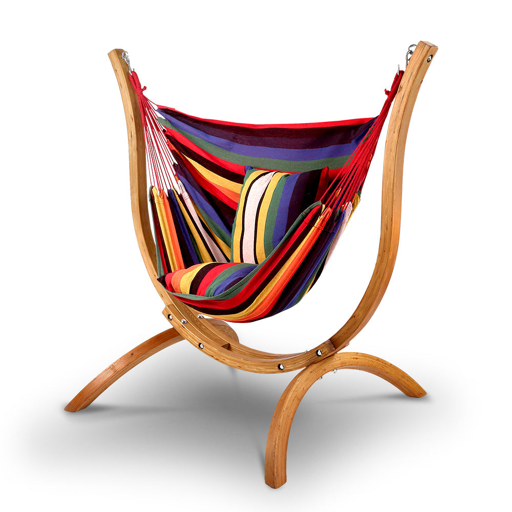 Timber Hammock Chair with Wooden Stand