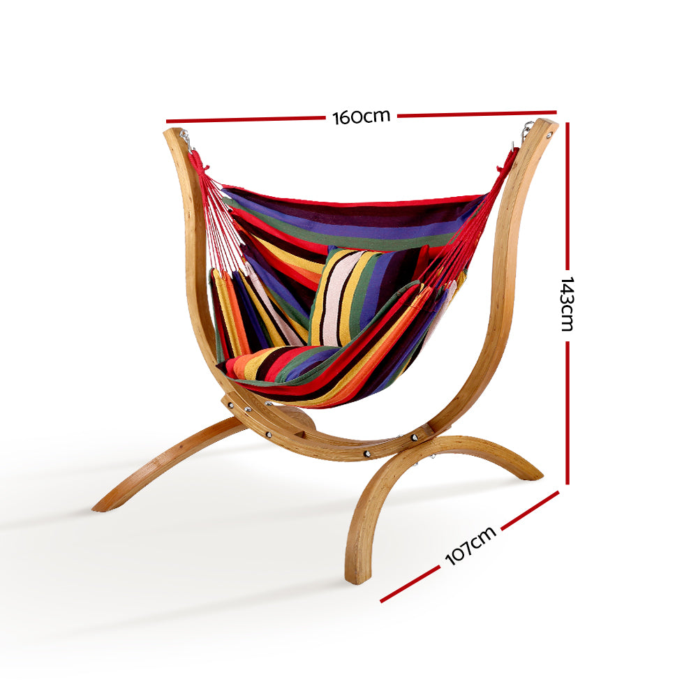 Timber Hammock Chair with Wooden Stand