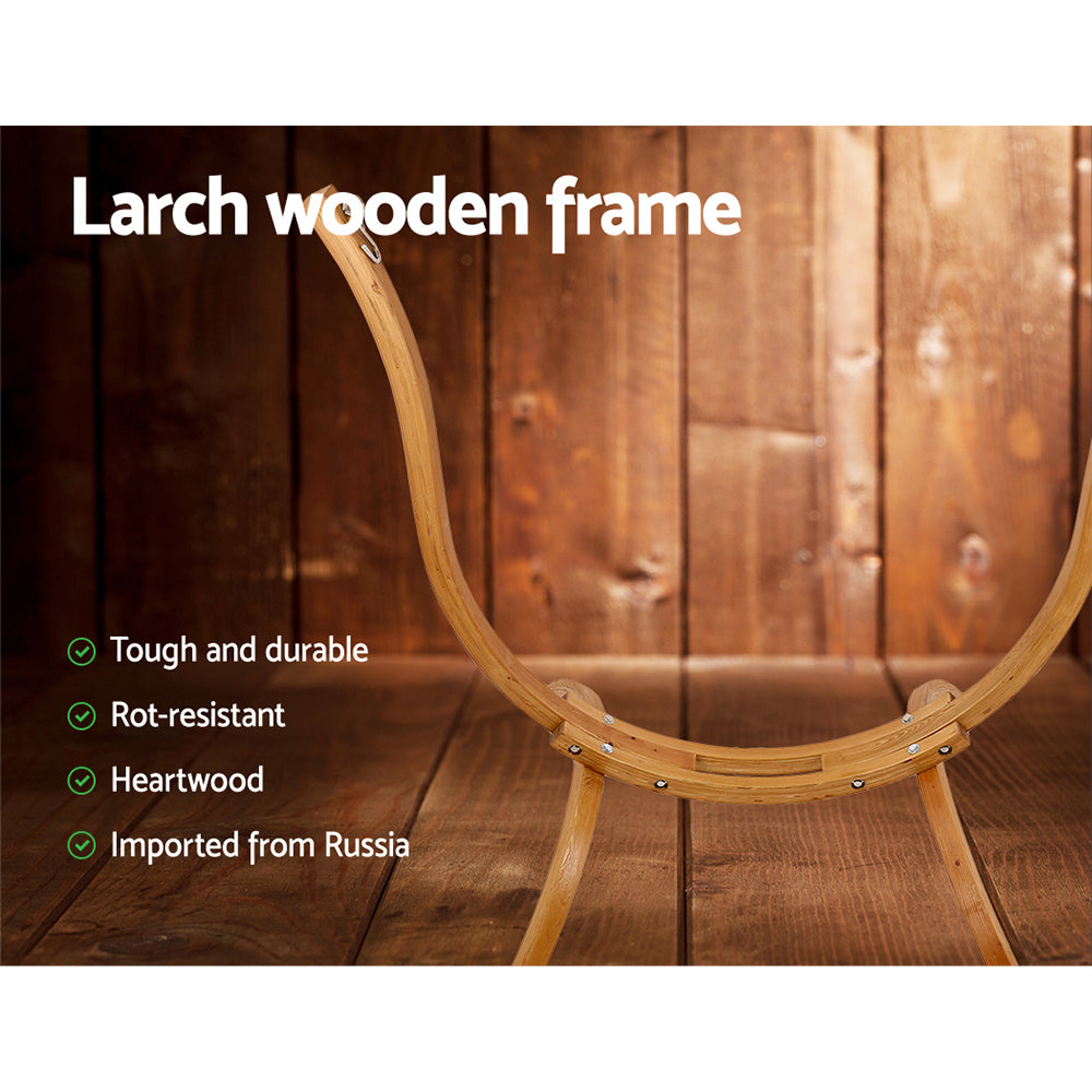 Timber Hammock Chair with Wooden Stand