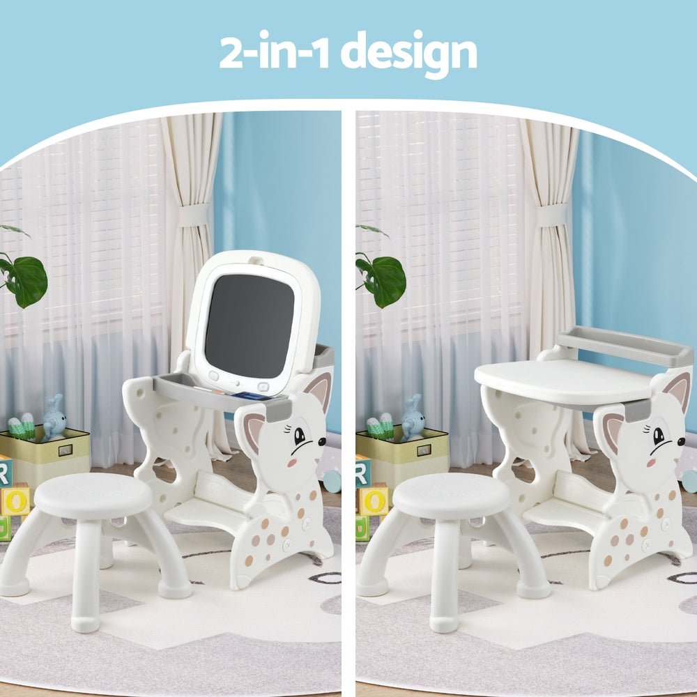 Keezi Kids Table and Chair Set with LCD Writing Tablet