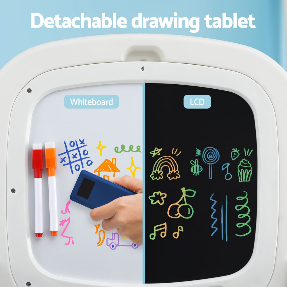 Keezi Kids Table and Chair Set with LCD Writing Tablet