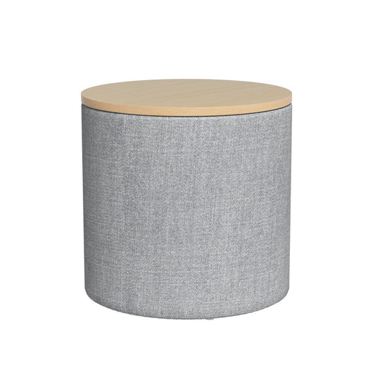 Artiss Storage Ottoman- Round Grey