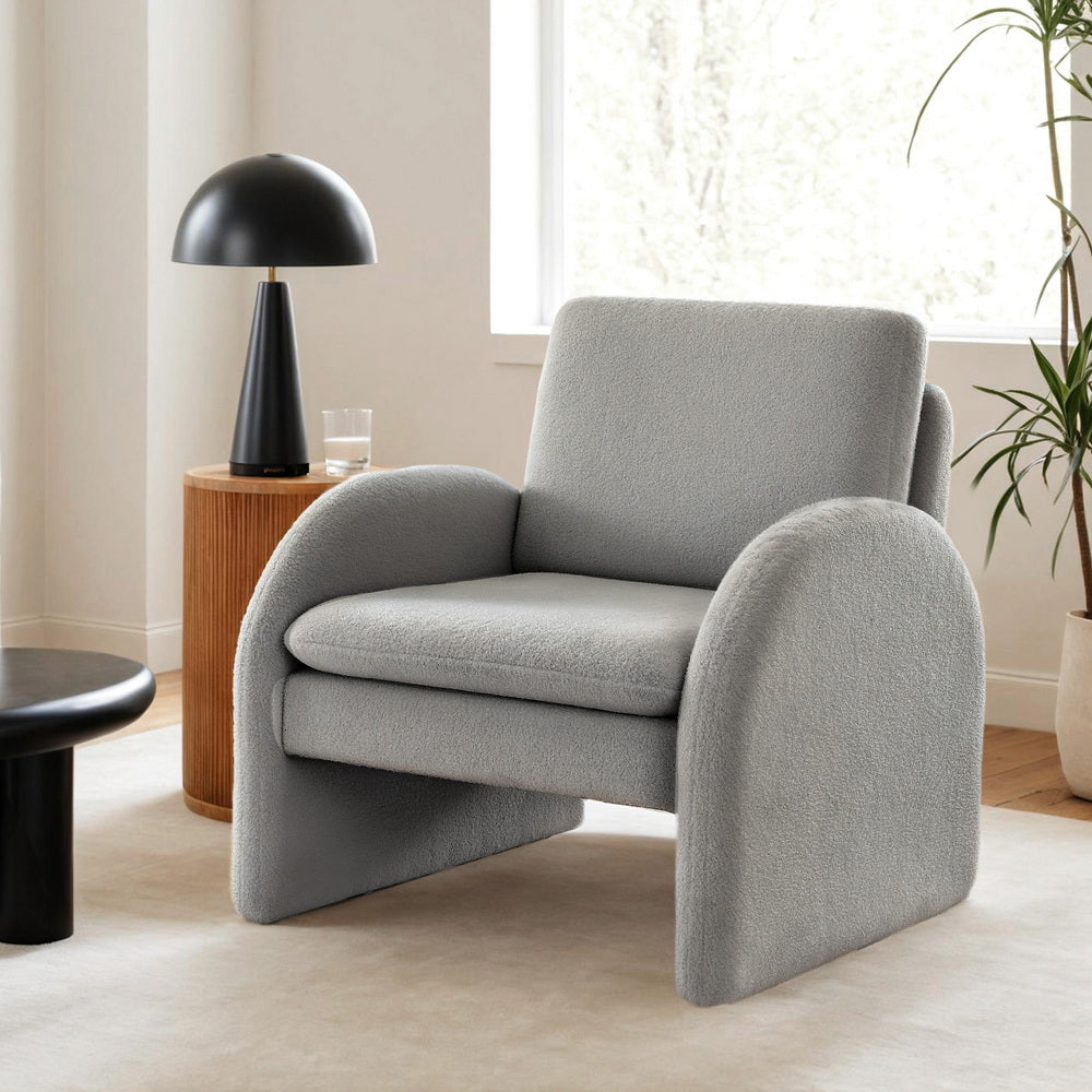 Boucle Grey Armchair