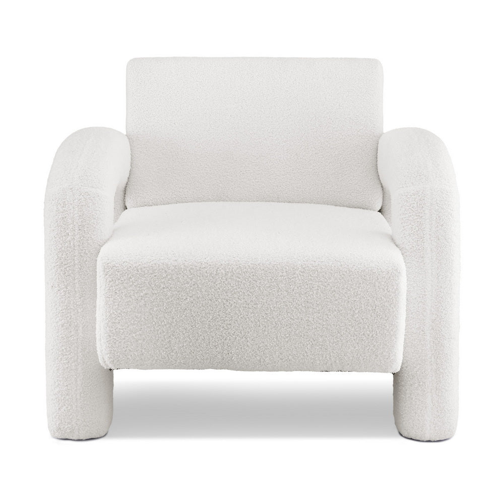 Artiss Armchair Boucle White