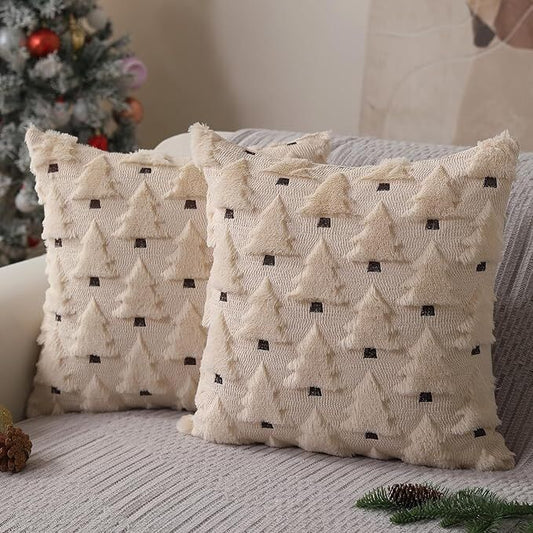 White Christmas Throw Pillow Coves